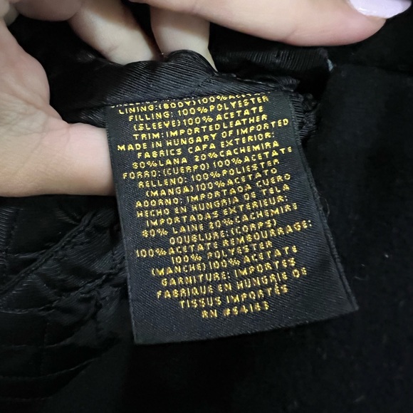 Cole Haan Black Overcoat Size XL - Picture 7 of 7